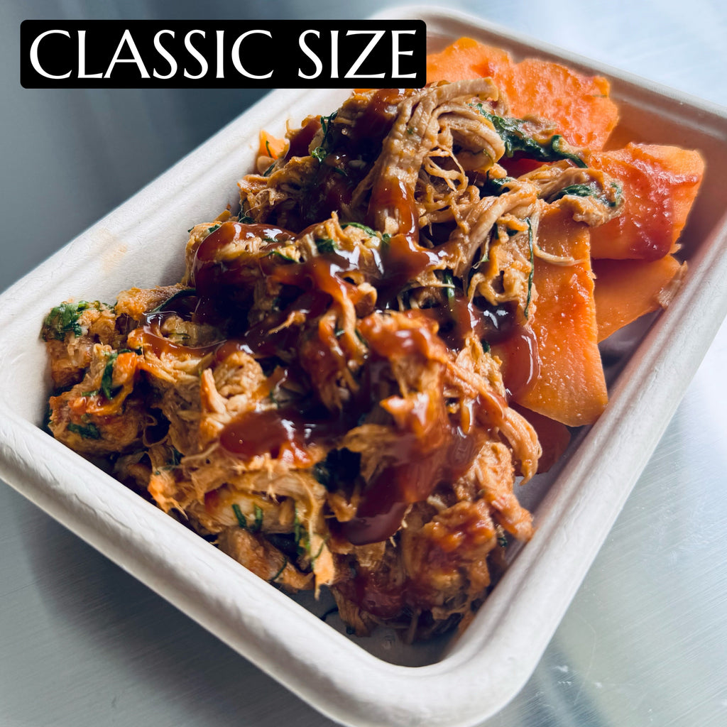 BBQ Pulled Pork w/Steamed Sweet Potato - Classic Size
